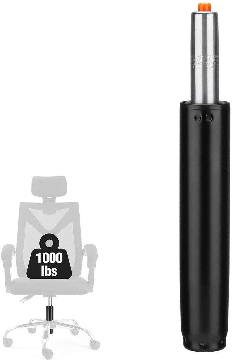 Dailygoods- Gasdrukveer Belastbaar tot 450 kg - Verstelbare Gasveer 300-450 mm - Vervangende Gaslift - Geschikt voor Draaistoelen - Universele Bureaustoel - Stoelgaslift