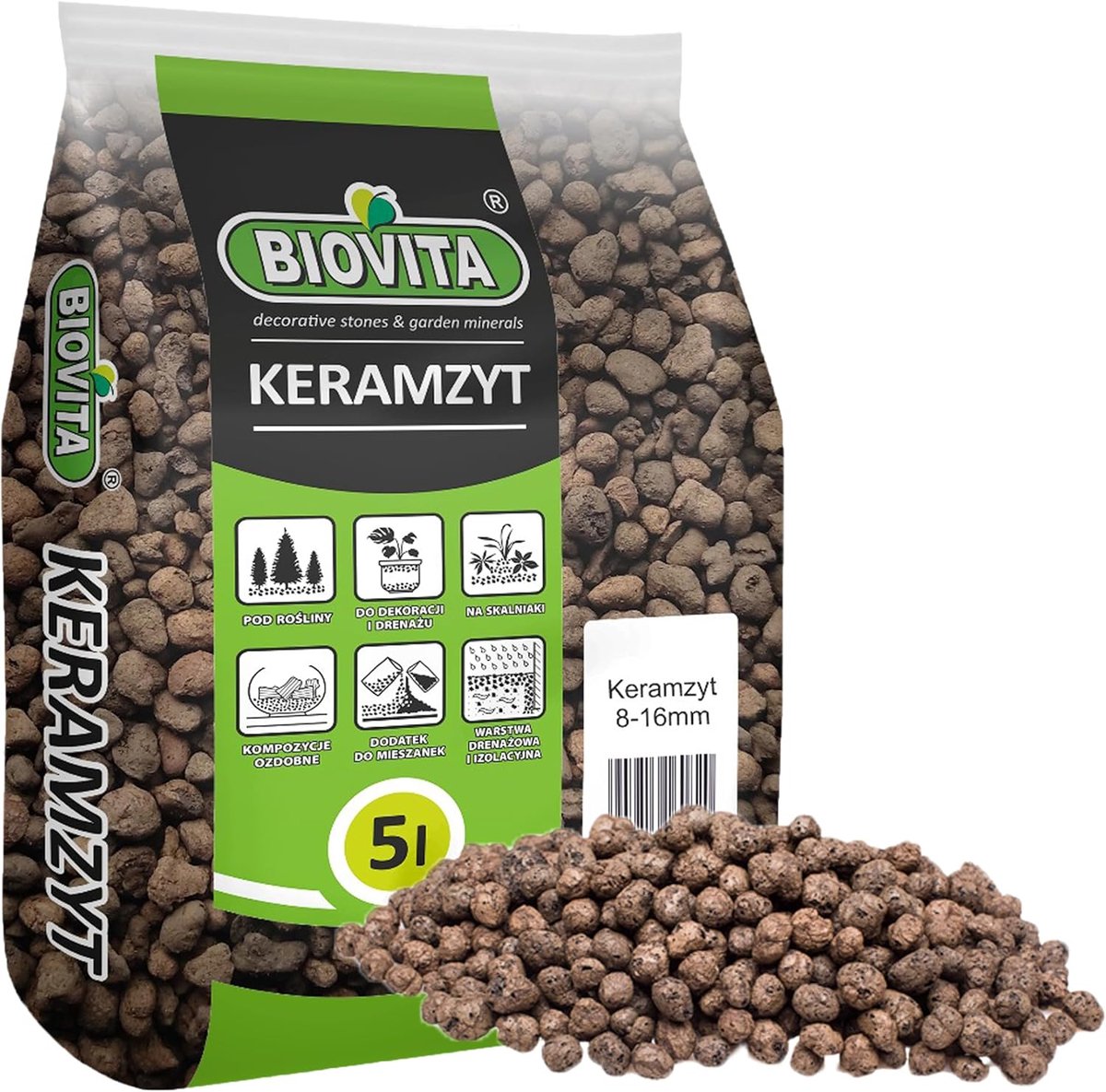 Klei Granulaat voor Drainage en Hydrocultuur 5L