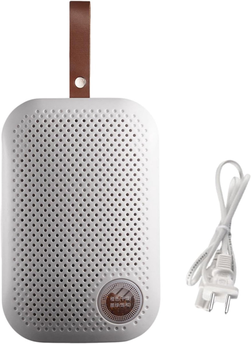 Mini-luchtontvochtiger - Vochtabsorberend apparaat - Kleine ruimtes droog - Stille werking - 7.6 x 14.2 cm - Wit