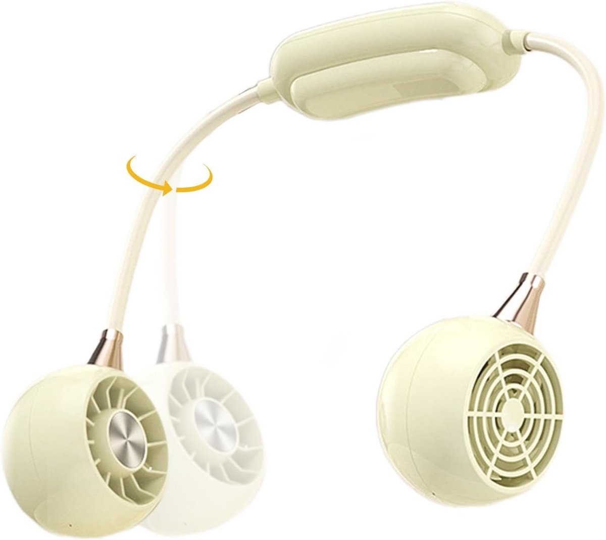 Draagbare Nekventilator - Hangende Ventilator - Persoonlijke Koeling - Handsfree Ontwerp - 19 x 18.5cm - Wit