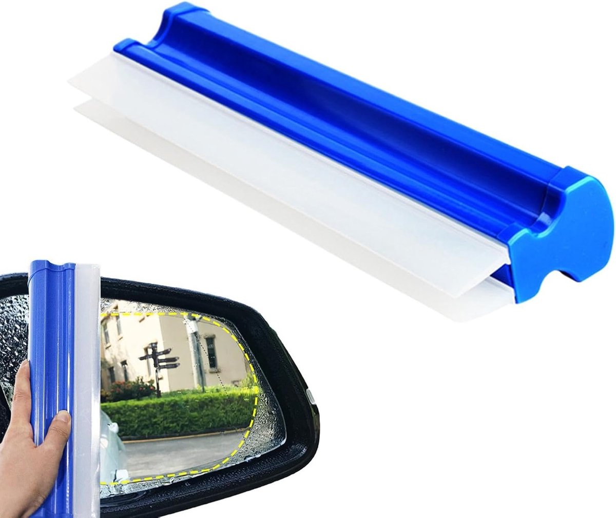 Autoraamschraper - Glaswisser - Auto Reinigen - Dubbele Siliconen Strepen - 30 cm Lengte - Zwart