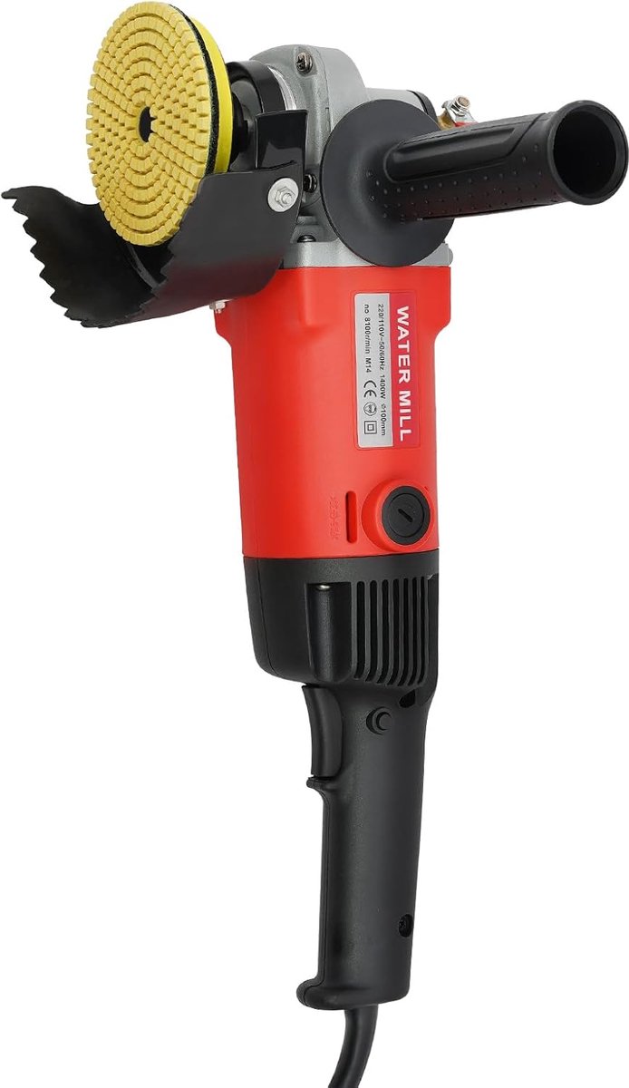 Natte polijstmachine - Steenslijper - Oppervlakken polijsten - Krachtige 1400 watt motor - 3000-13000 RPM - Oranje