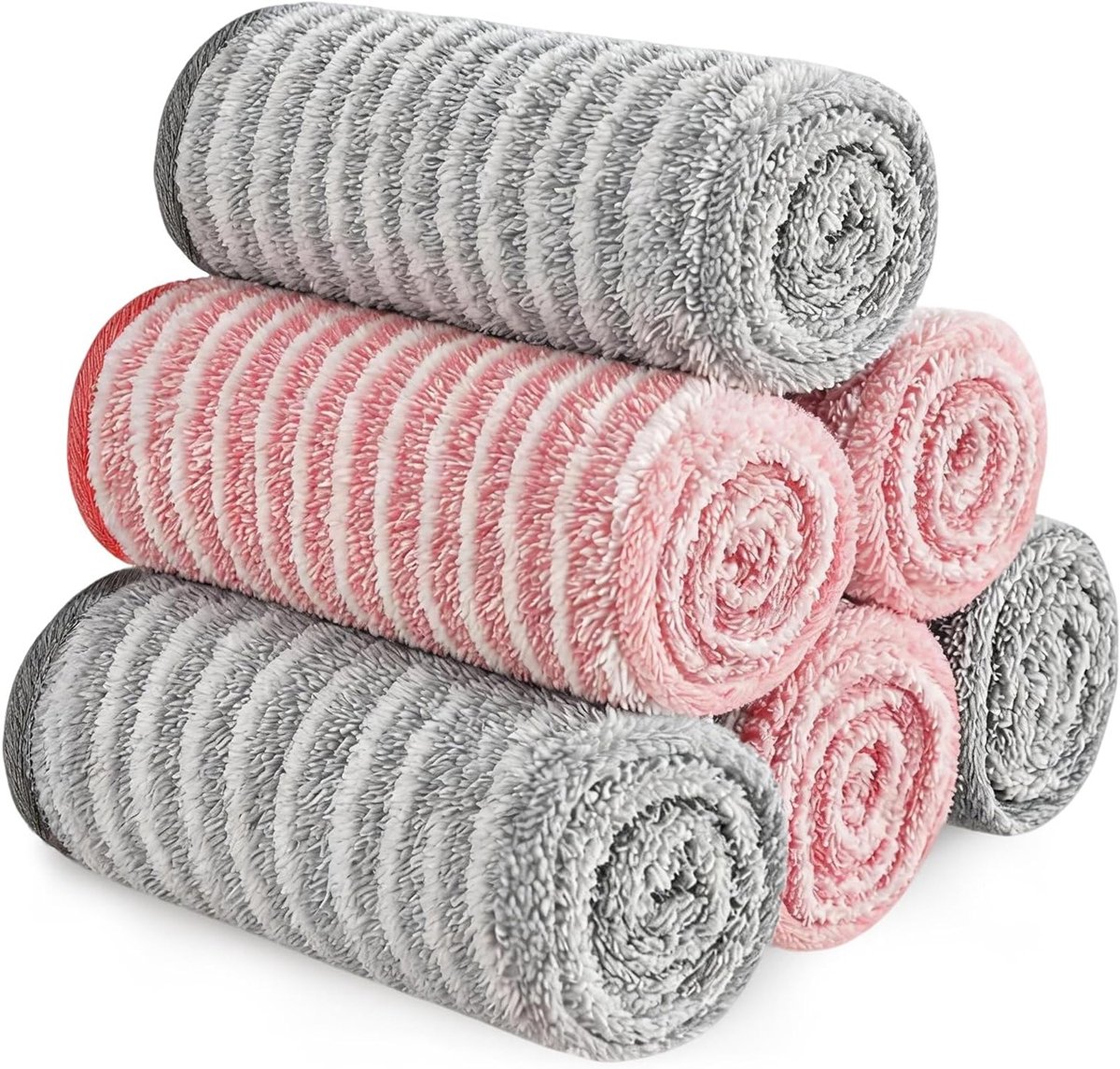 Set van 6 Herbruikbare Microvezel Make-up Doekjes - Wasbare Make-up Verwijderaars van 20 x 20 cm voor een Schone Huid en Duurzaam Gebruik