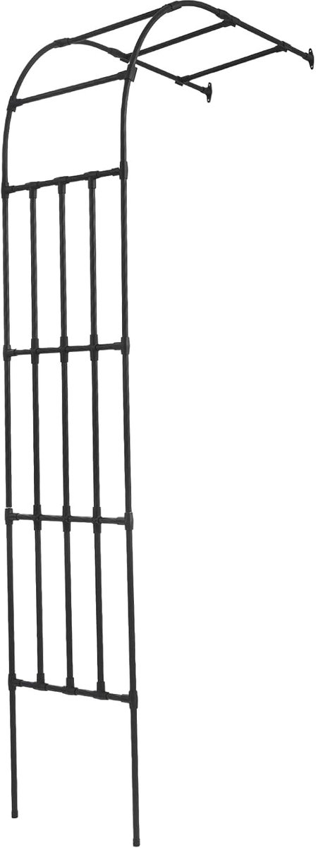 Rozenboog Halve Boog - Tuinboog Klimhulp - Planten Ondersteunen - Stabiele Wandmontage - 26 m Hoog - Zwart