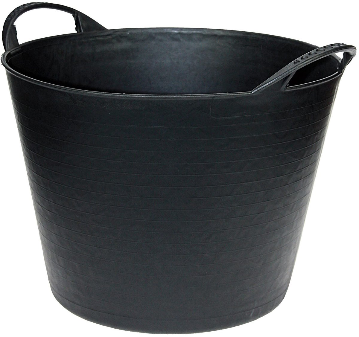 Dailygoods- Flexibele Kuip 40L - Zwart - Tuinafval - Wasmand - Handvaten - Diameter 45cm - Hoogte 33cm - Afvalbak