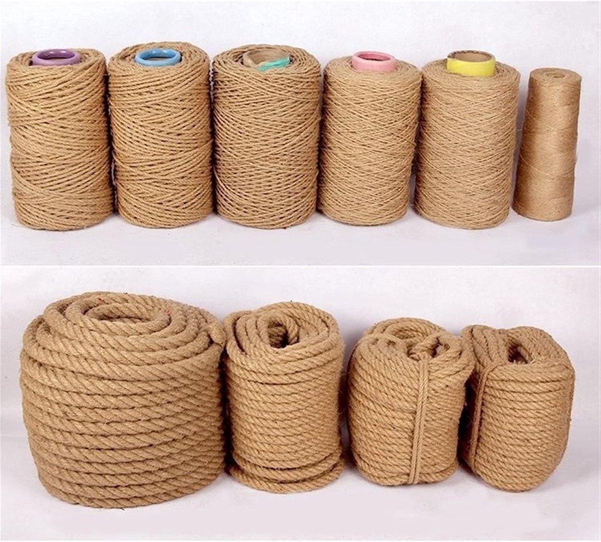 Natuurlijk Touw - Jute Touw - Ambachtelijk Gebruik - Sterk Biologisch Afbreekbaar - 50 Meter - Bruin