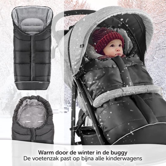 Universele Voetenzak - Baby slaapzak - Warm Blijven - Waterafstotend Materiaal - 100x45 cm - Zwart van Universele — afbeelding 4