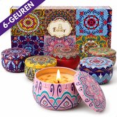 Boncy® Geurkaarsen Set - 6 Stuks Geur Kaarsen Geschenkset - Geurkaars Cadeaudoos Vrouwen - Kaars Cadeau voor Vrouw