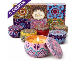 Boncy® Geurkaarsen Set - 6 Stuks Geur Kaarsen Geschenkset - Geurkaars Cadeaudoos Vrouwen - Kaars Cadeau voor Vrouw