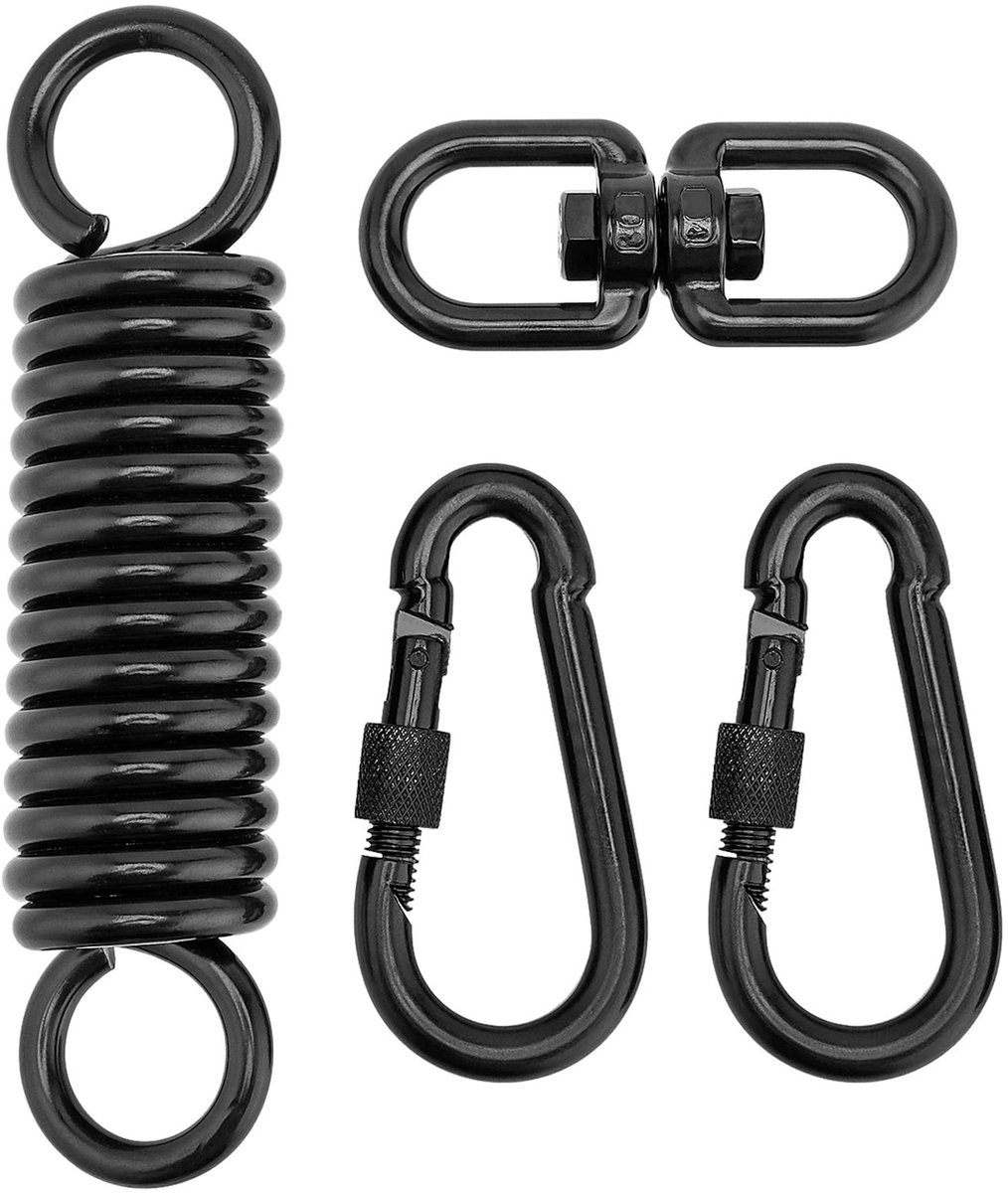 Dailygoods- Schommelveer 360° draaibaar - Schommelhaak - Klikhaken - Draagvermogen 220 kg - Roestvrij staal - 15 cm lengte - Hanghaak