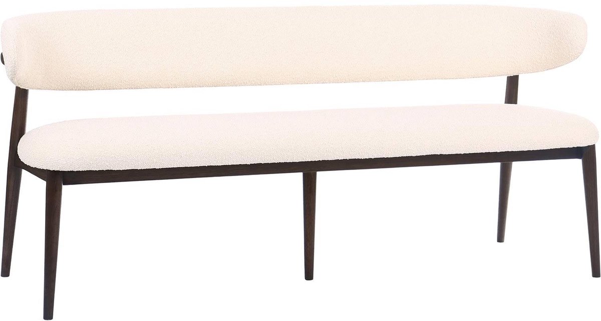 Goossens Eetkamerbank Diede - Zonder Armleuning - Stof - Beige