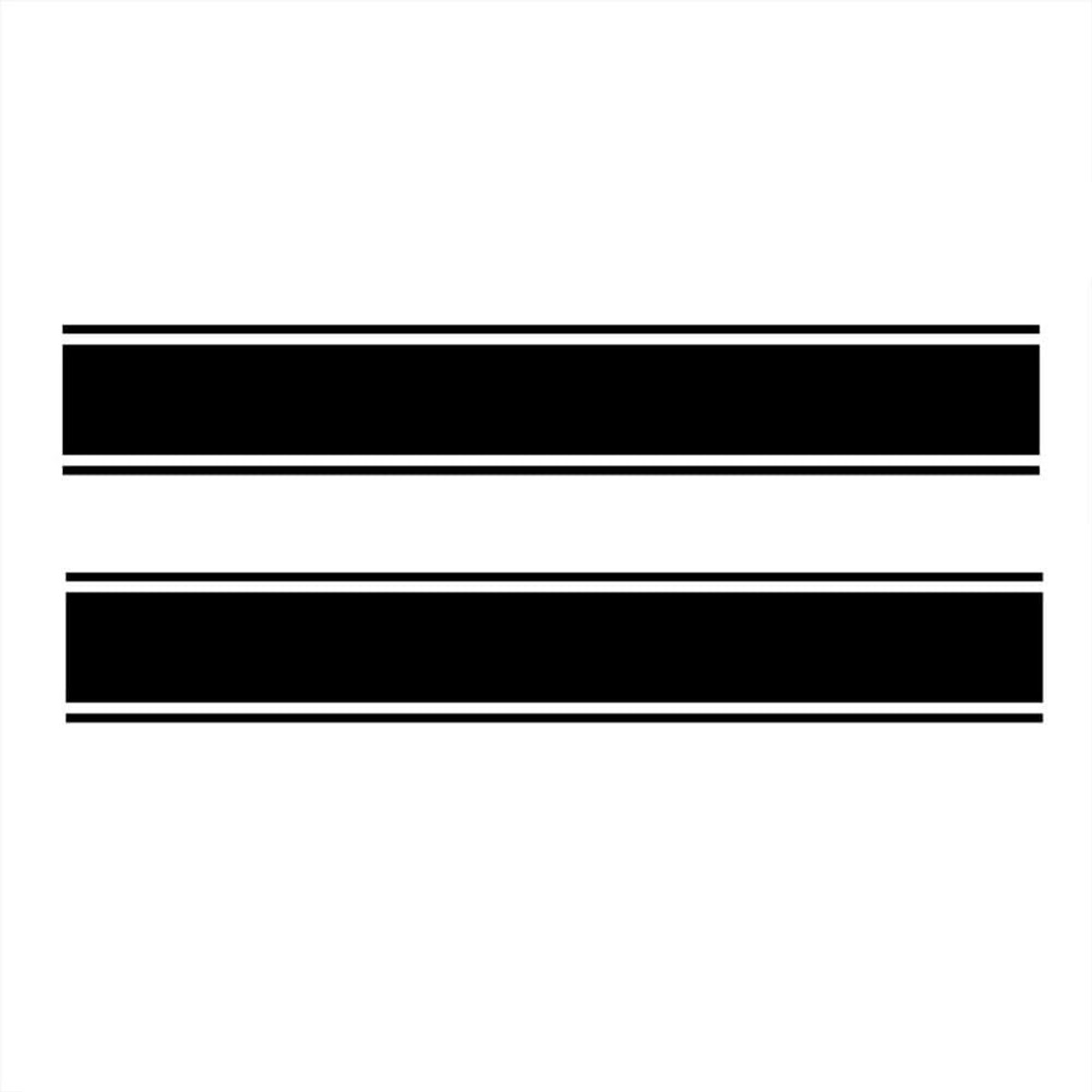 Dailygoods- Bonnet Stickers 2pcs - Racing Vinyl Stickers - Auto Stickers - Auto Decoratie - PVC - 180cm x 8cm - Autostickers