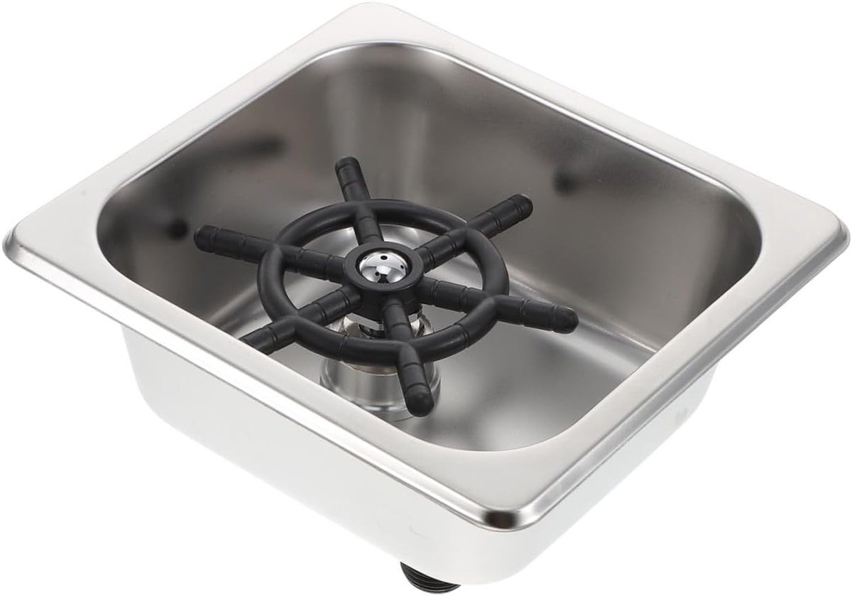Flessenspoeler Gootsteen - Glazenwasser Bar - Snel Beker Reinigen - Automatische Spoeler - 411 Grams - Zilver