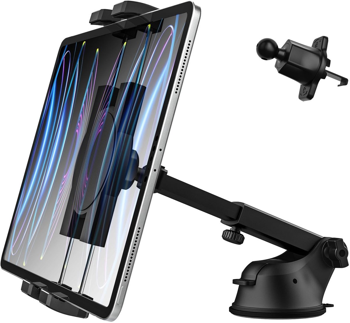 Dailygoods - Tablet Autohouder voor Dashboard Ontluchter - 3-in-1 Houder voor iPad en Telefoons