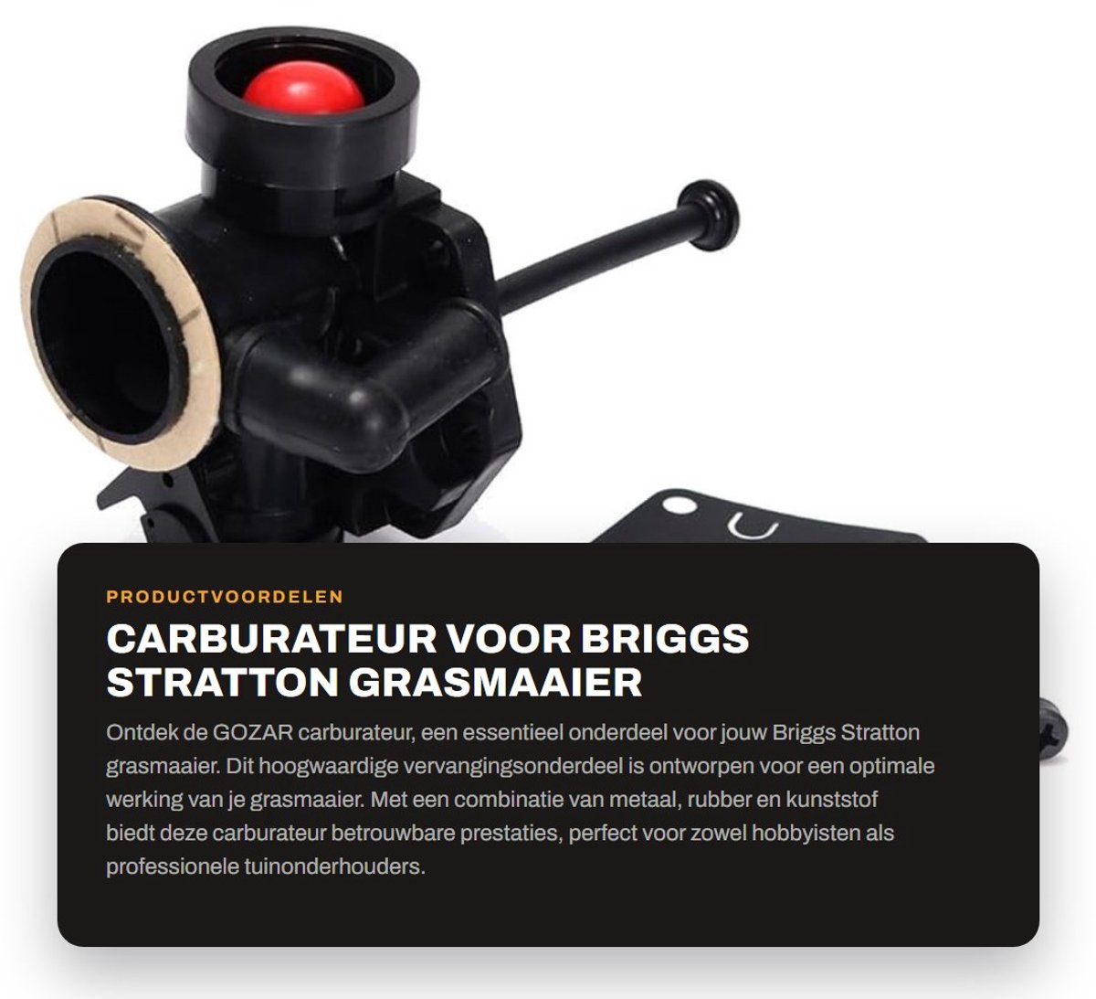 Dailygoods- Carburateur met Pakking - Carburateur Synchronisatie Set - Carburateur Afstelgereedschap - Voor Briggs&Stratton - Lengte 110 mm - Hoogte 68 mm - Motorcarburateur
