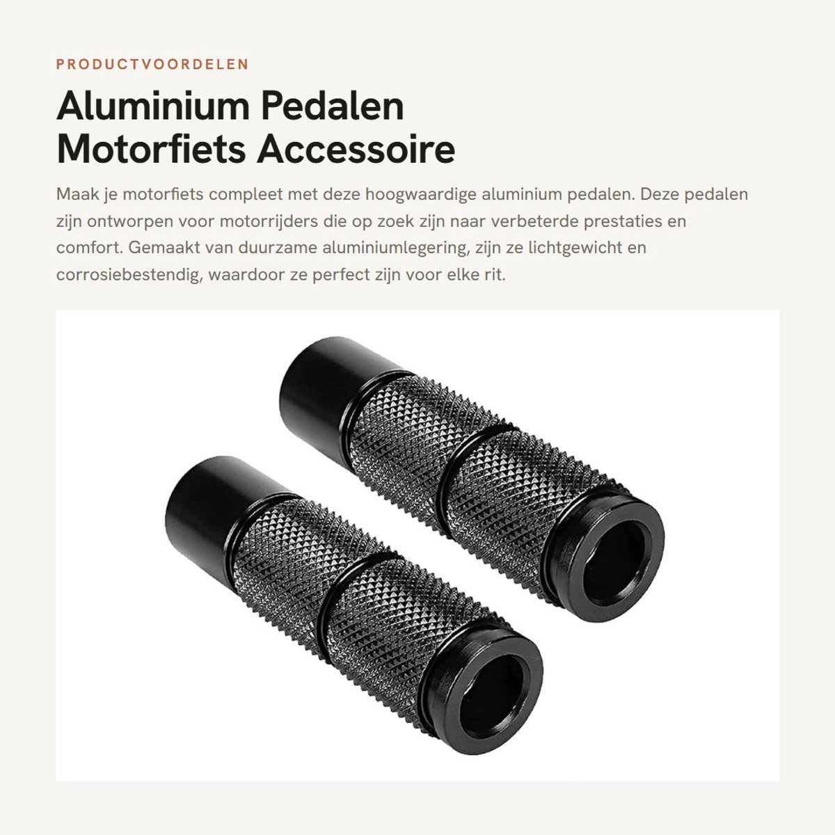 Dailygoods- Pedalen Aluminiumlegering - Voetsteunen Motorfiets - Lichtgewicht - Corrosiebestendig - Eenvoudige Installatie - Afmetingen 90 x 30 x 30 mm