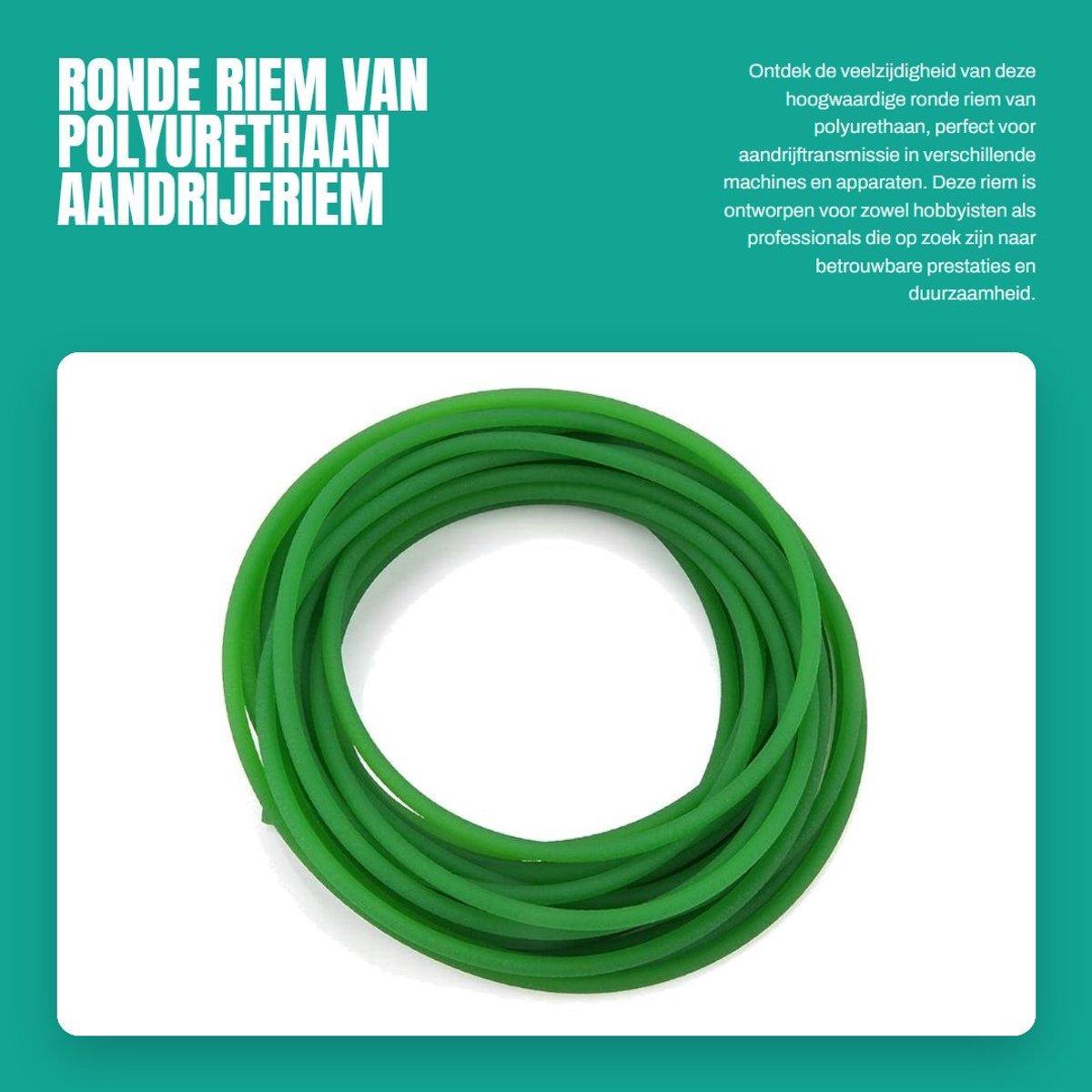 Dailygoods- Rondriem Hoogwaardige Pu - Aandrijfriem - Polyurethaan