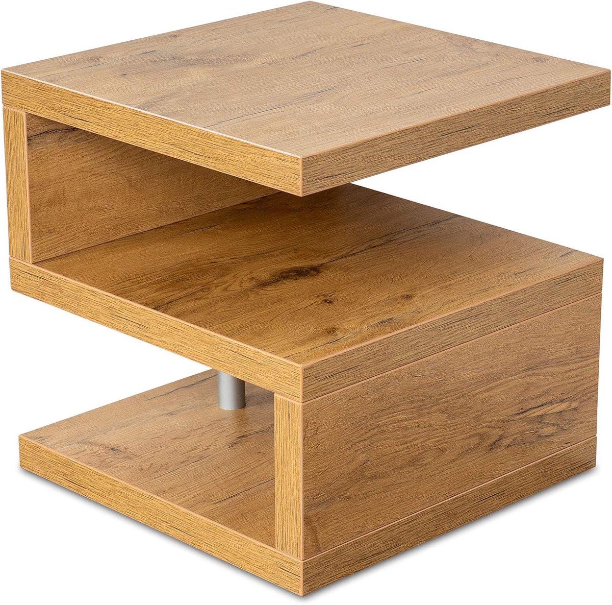 Bijzettafel Sigi - Woonkamertafel tafel - Ontspannen in de woonkamer - Volledig gemonteerd geleverd - 44x44x44 cm - Sonoma eiken