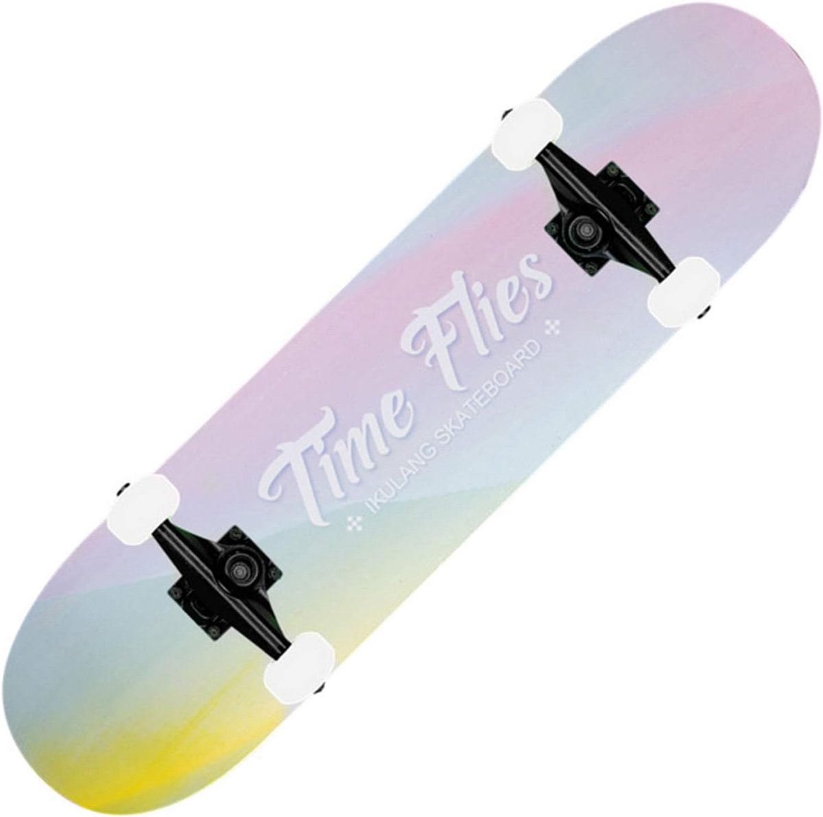 Compleet Skateboard Cruiser Board Stadsverkenning 7-laags Esdoornhout 31 x 8 inch Petitgrain