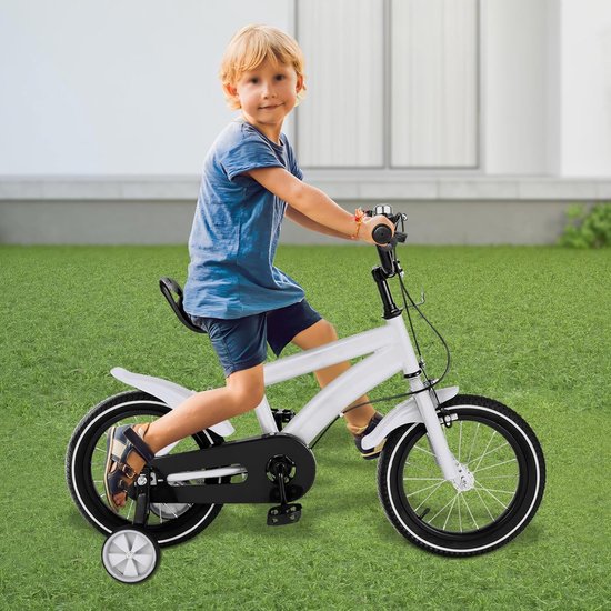 KinderFiets - Fiets Met Zijwieltjes - Voor 2-11 Jaar - Jongen/Meisjes - 14 Inch - Duurzaam - Nieuw Model van Merkloos — afbeelding 4
