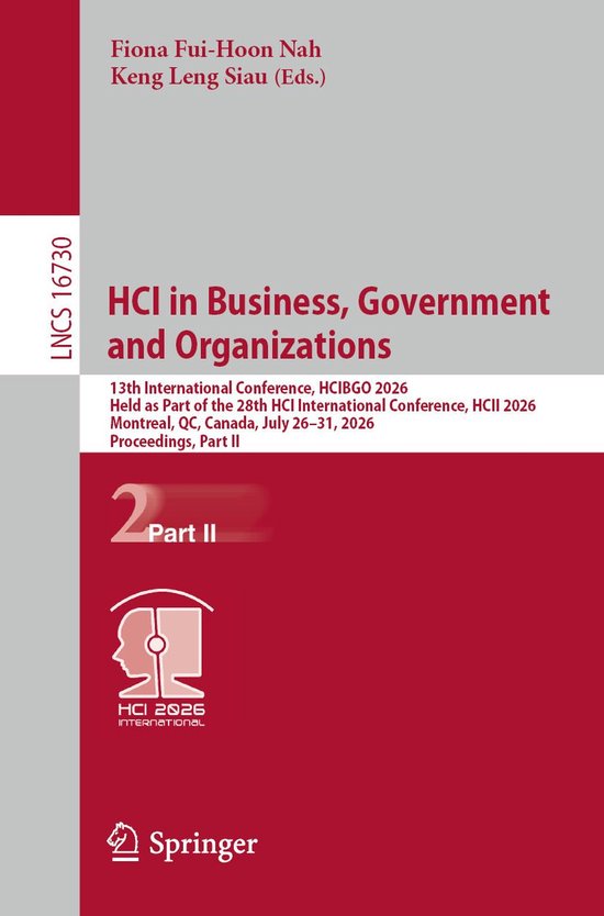 Springer Nature Proceedings Computer Science 2 - HCI in Busi ... - cover