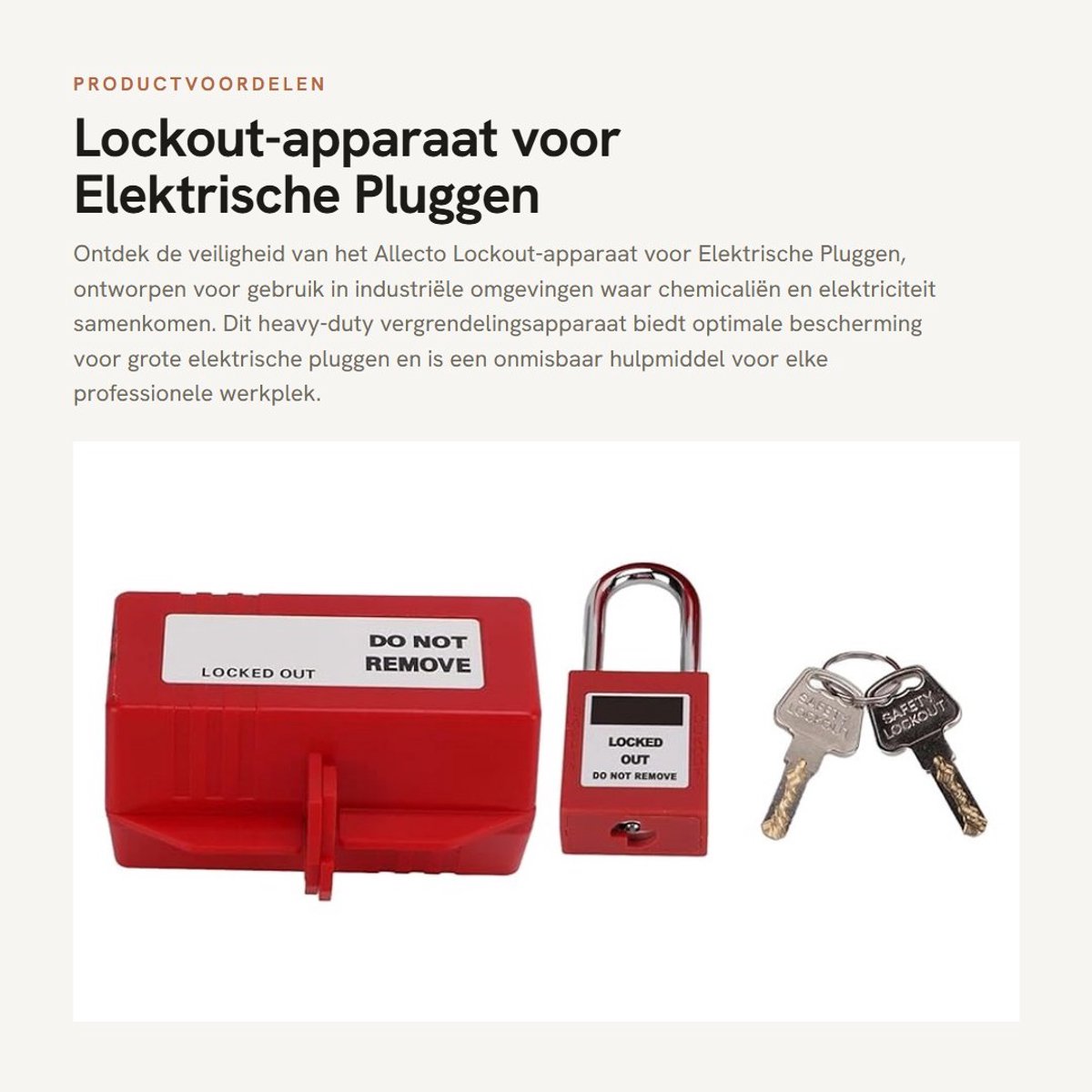 Dailygoods - Lockout-apparaat voor Elektrische Pluggen - Heavy-duty Vergrendelingsapparaat - Roestvrij staal - Veiligheidsoplossing voor Industrie - G...