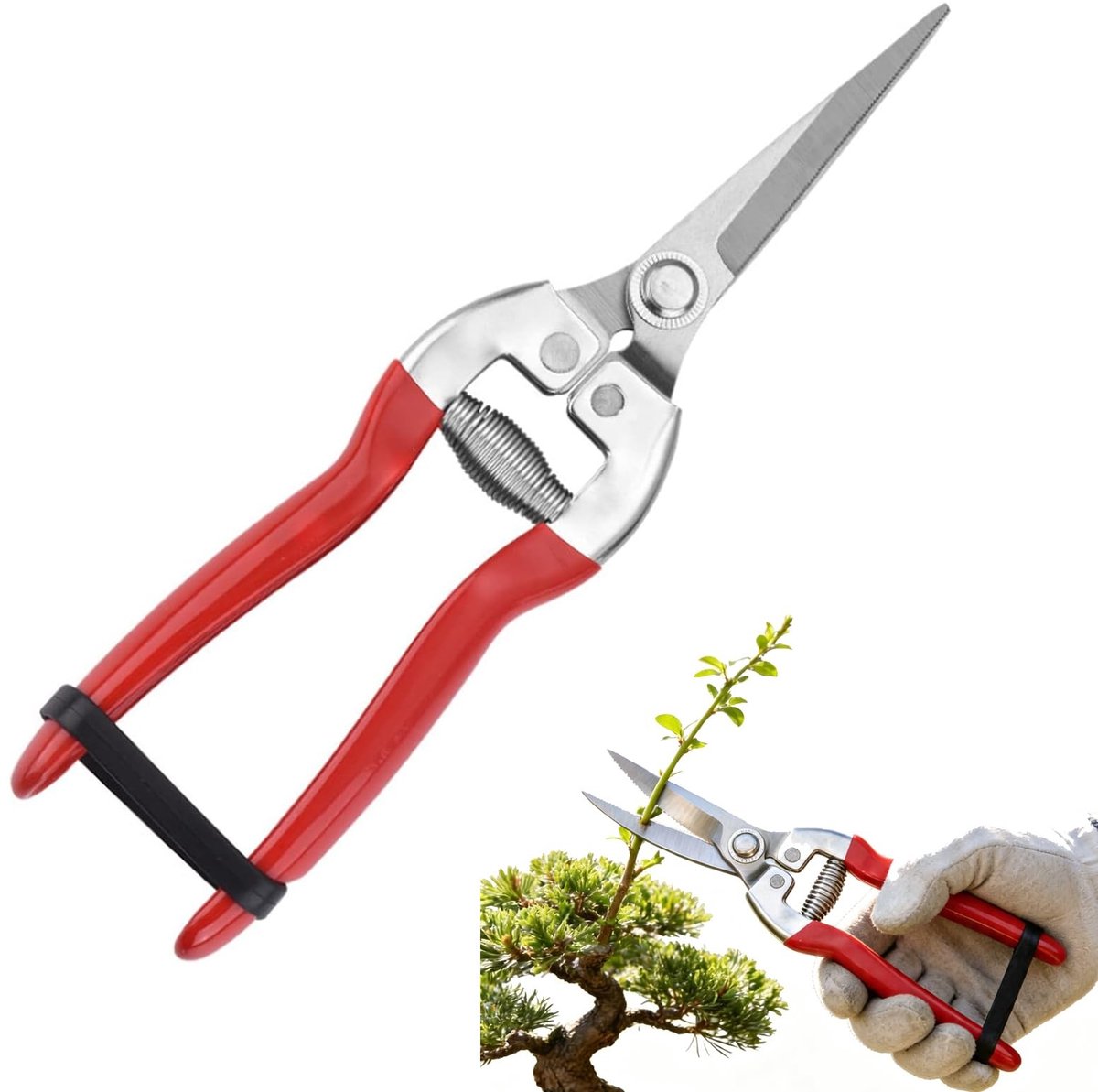 Dailygoods - Tuinschaar van Roestvrij Staal - Oogstschaar met Lange Steel