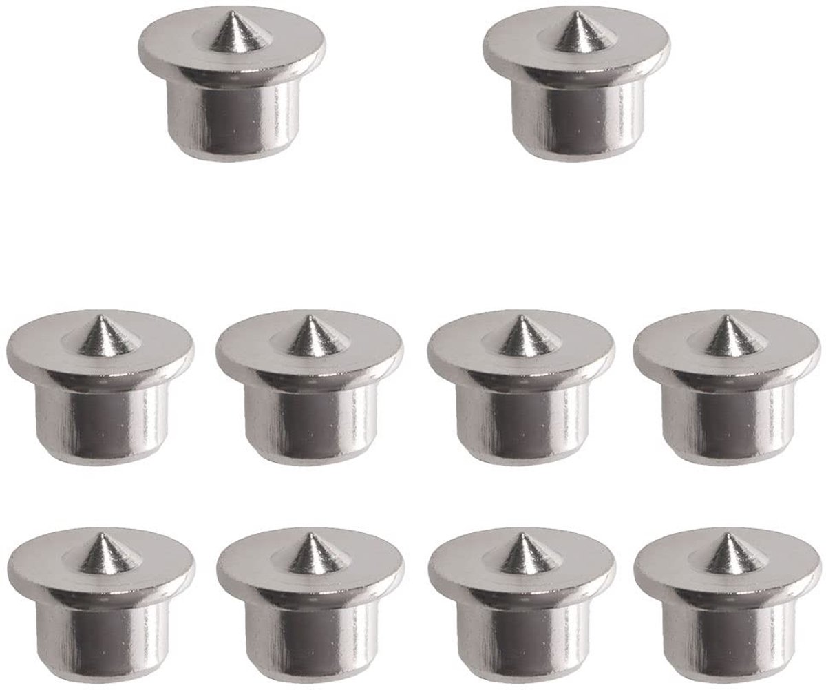 Dailygoods- Deuvel 8mm - Deuvels - Houtbewerking - Uitlijning Tool - 10 Stuks - Roestvrij Staal - Zilver - Boorpunt