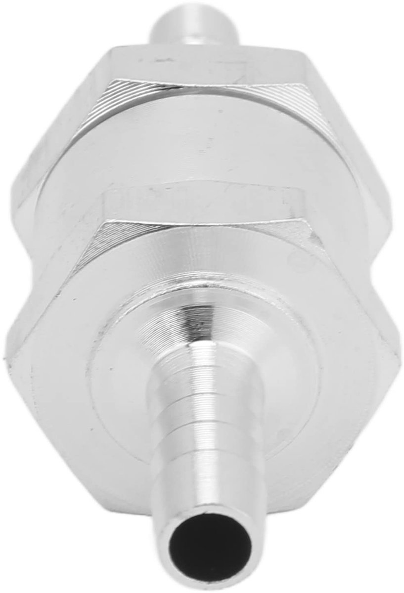 Dailygoods- Brandstofterugslagklep Aluminium - Terugslagklep 6mm - Eenrichtingsterugslagklep - Universeel voor Benzine/Olie - Werkdruk 0,2-6 bar - Kraakdruk 0,2 bar