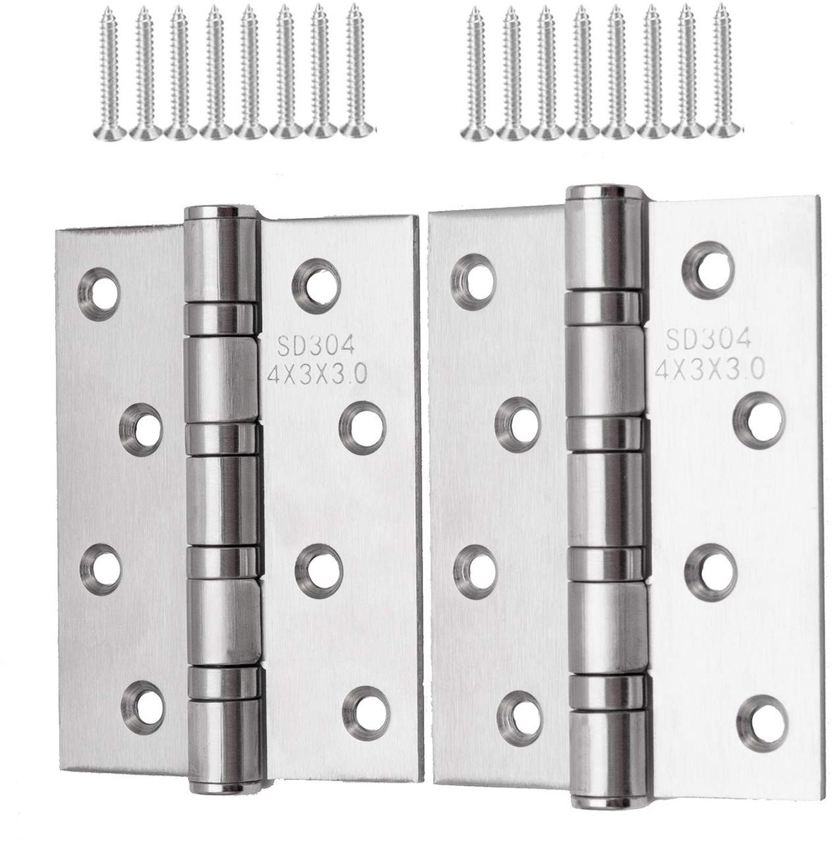 Dailygoods- Deurscharnier 180 kg - Scharnieren - Scharnier Reparatie Plaat - Scharnierboor - Zwart - Roestvrij Staal 304