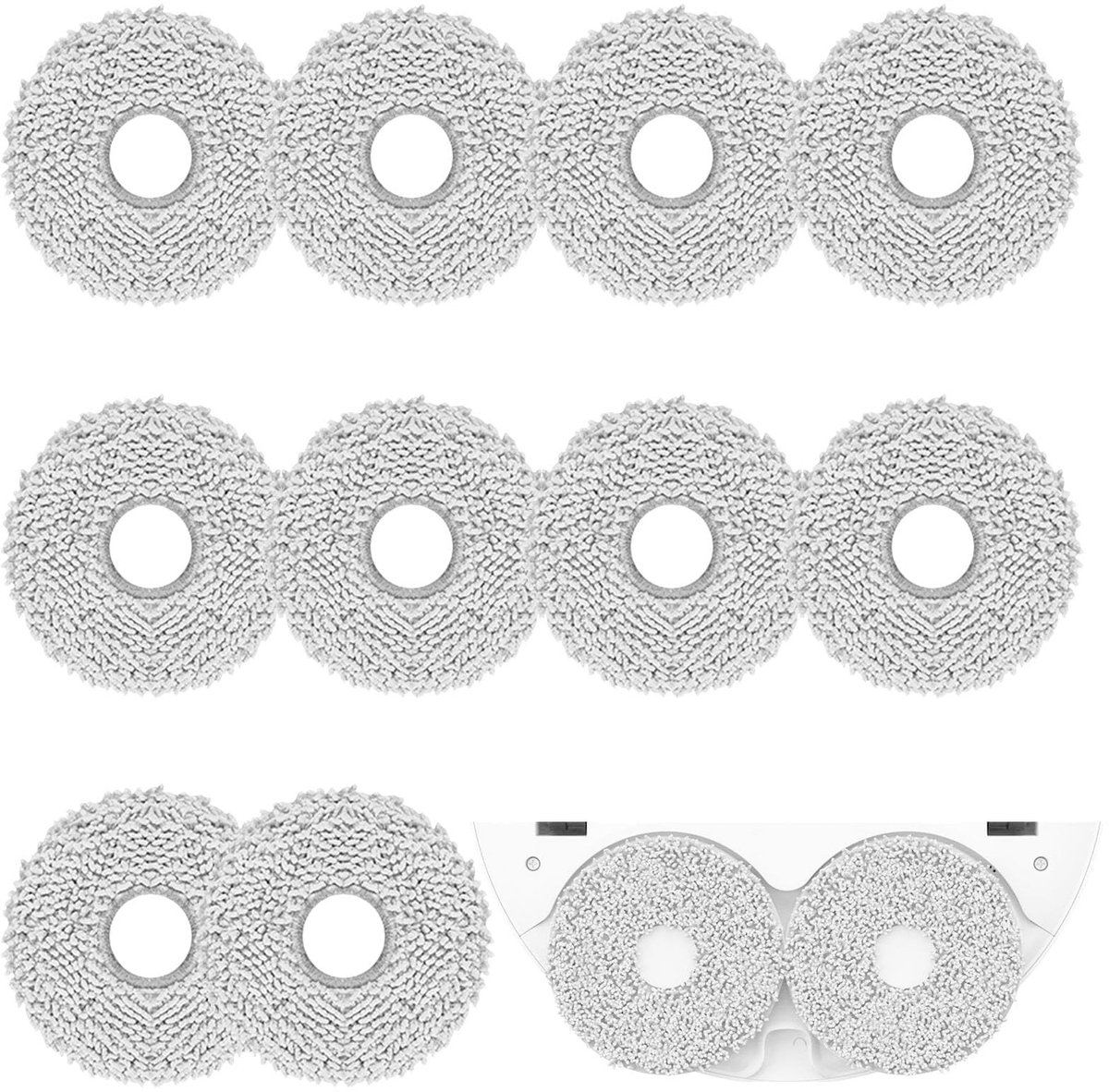 Dailygoods - 8 stuks accessoires reinigingsmiddelen, reserveonderdelen voor Roborock Q Revo, doekjes voor Roborock, accessoires voor Roborock Qrevo, dweilpads voor Roborock, accessoires voor Q Revo, accessoires