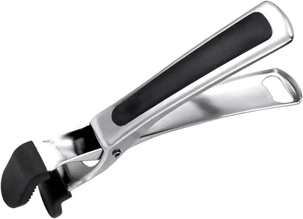 Antislip Plaattang Komtang Hittebestendig Hete Gerechten Hanteren Veilige Grip 3 Stuks Zwart Zilver
