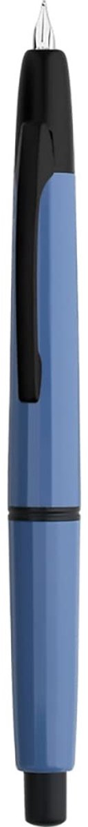 Dailygoods - Majohn A2 pers Vulpen Extra Fijne Penpunt met Doos, intrekbare Blauwe hars Inkt Pen met Converter Schrijfpen set (Zwarte Clip Versie)