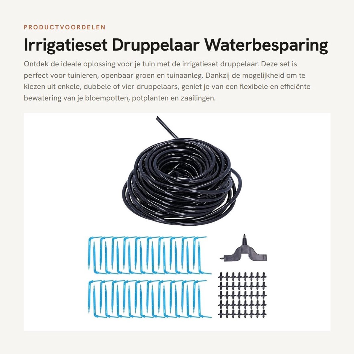 Dailygoods- Irrigatieset Waterbesparing - Druppelaar - Tuinbenodigdheden - Bewateringsapparaat - Geschikt voor Potplanten - Soepele Waterafgifte - Bewateringsset