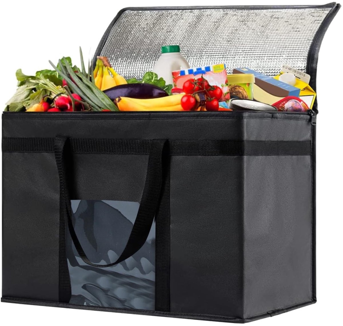 Dailygoods- Koeltas Groot Formaat - Opvouwbaar - Geïsoleerd - Duurzaam - Herbruikbaar - Ideaal voor Voedsellevering - Boodschappentas