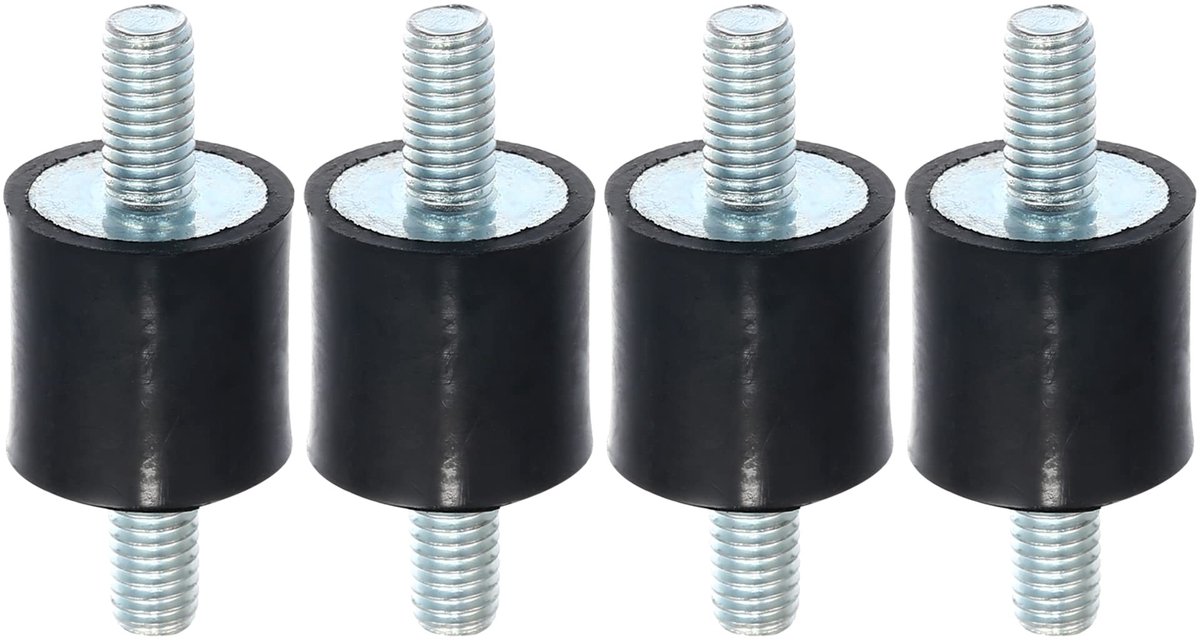 Dailygoods- Anti-Trillingsrubber 4 Stuks - Isolator Mount 15x15mm - Demping - Geluidsreductie - Duurzaam Materiaal - Eenvoudige Vervanging - Rubber Mount