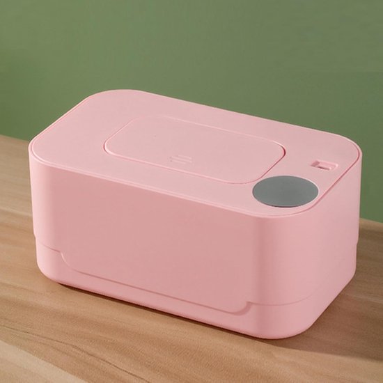 Doekjesverwarmer Baby - Vochtig Verwarmd - Comfortabele Verzorging - Constante Zachte Warmte - Tot 80 Doekjes - Roze — afbeelding 3