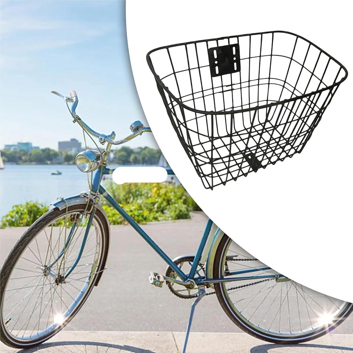 Fietsmand - Fietsaccessoire Opbergtas - Boodschappen Vervoeren - Weerbestendig Ontwerp - 31x23x22 cm - Zwart