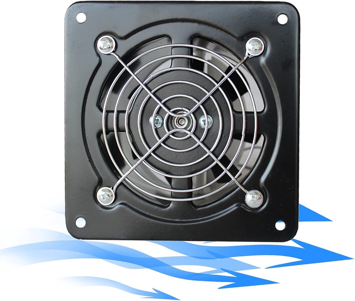 Afzuigventilator - Ventilatie Fan - Luchtcirculatie - Stille Werking - 100 mm Diameter - W