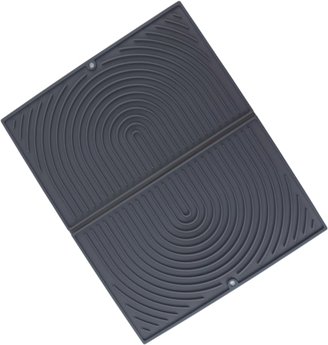 Siliconen Afdruipmat - Afdruiprek Keuken - Aanrecht Beschermen - Hittebestendig Antislip - 50 x 40 cm - Grijs
