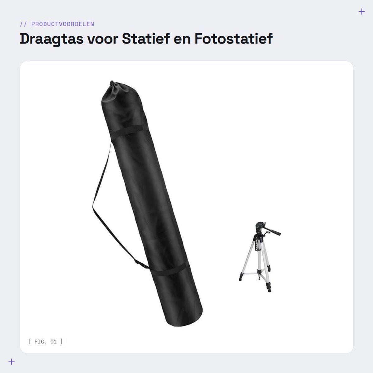 Dailygoods - Draagtas voor Statief en Fotostatief 120 x 28 cm
