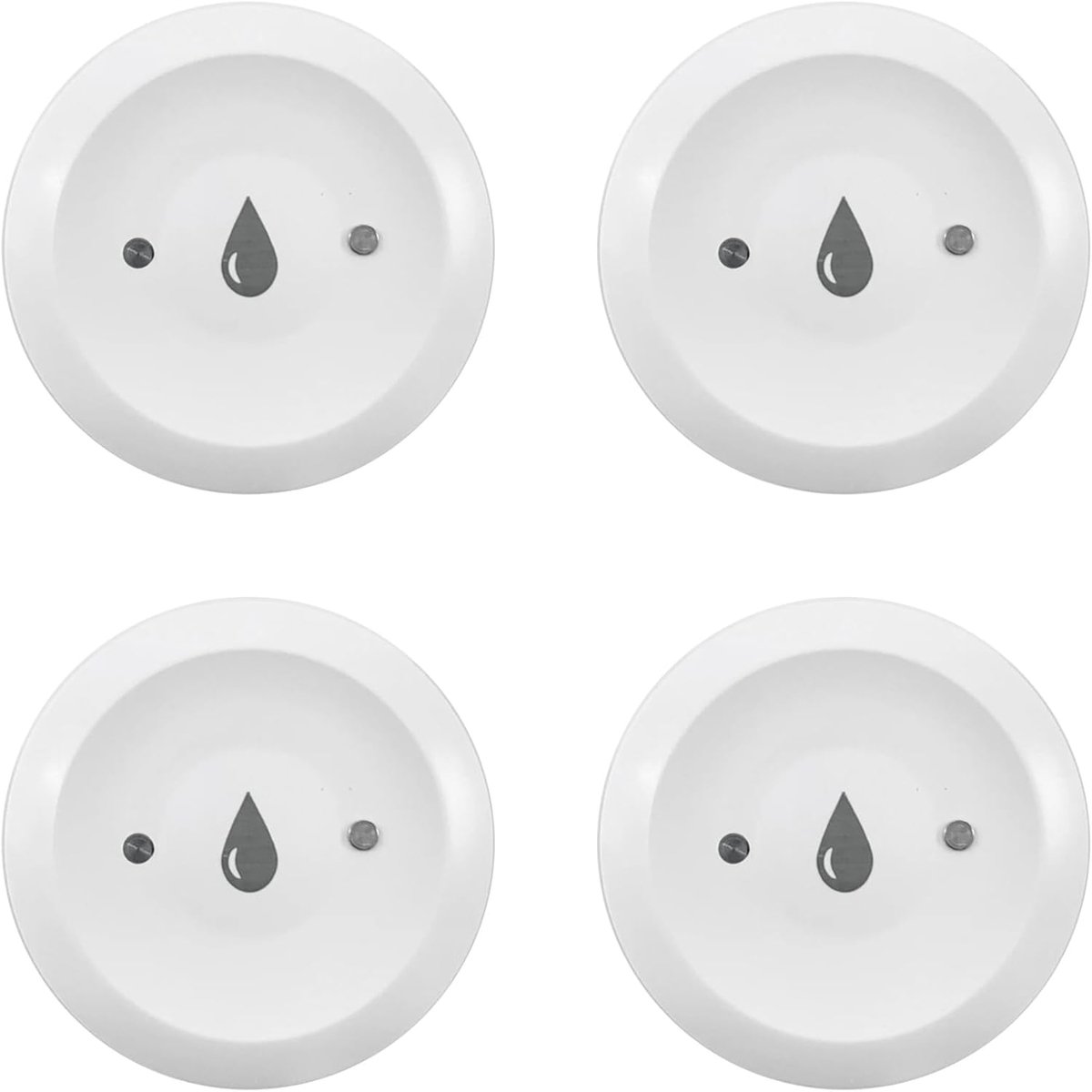 Waterlek Detector - Vochtsensor Alarm - Huis Beveiligen - Real-time Meldingen - 4 Stuks - Wit