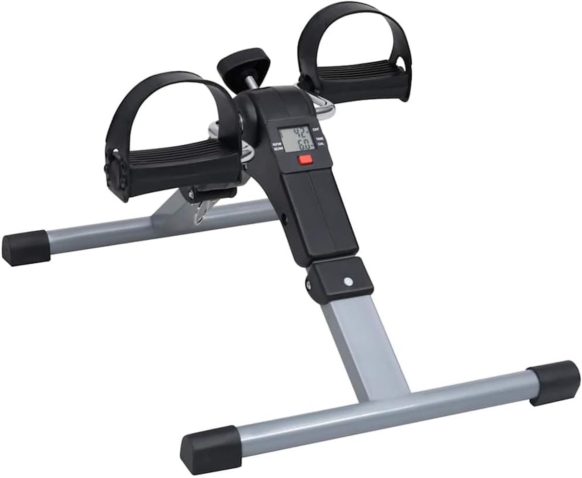 Trainingsapparaat met pedalen - Indoor hometrainer - Cardio training thuis - Instelbare weerstand - Opvouwbaar design - Zwart