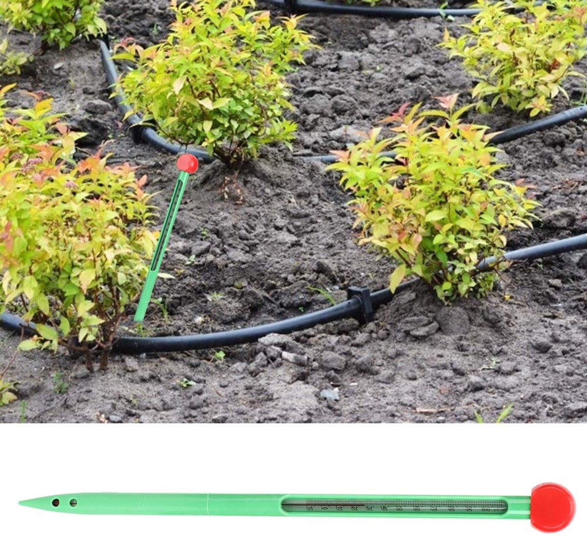 Bodem pH Meter - Plantenmeter Bodem - Tuinonderhoud Optimaliseren - Inclusief Waterindicator - 42 Centimeter - Groen