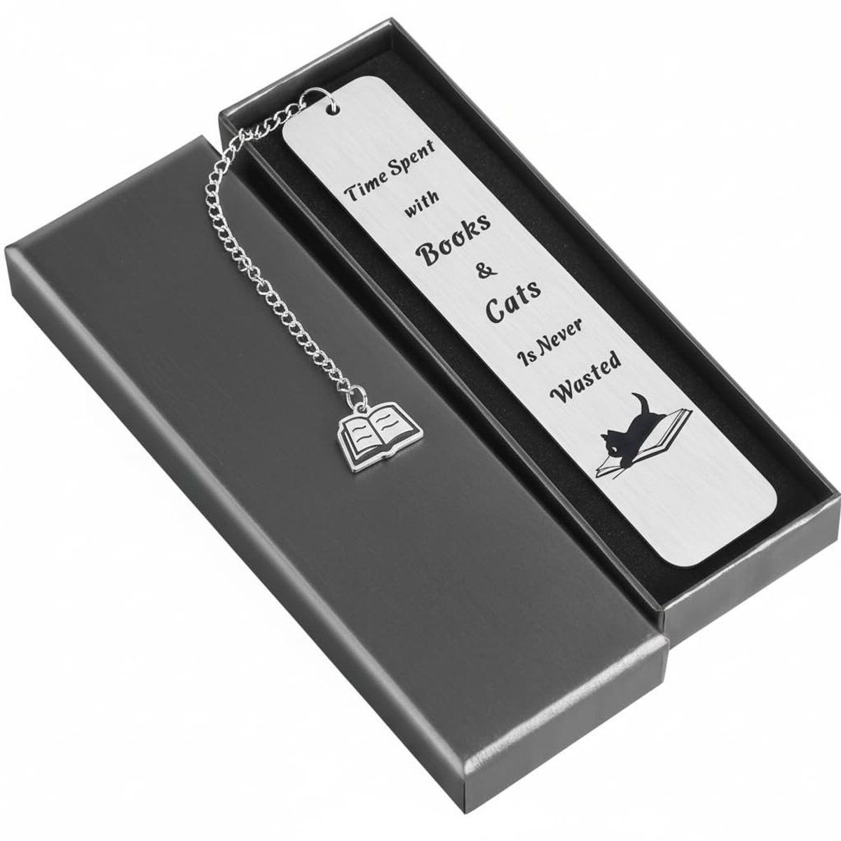 Dailygoods- Boekenlegger Roestvrij Staal - Grappige Metalen Bladwijzer - Cadeau voor Boekenliefhebbers - Huisdieren Thema - Hypoallergeen - Levenslang Houdbaar