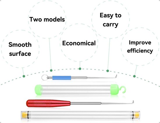 2 Stuks Vishaak Trekker, Draagbare Visgereedschappen met Magnetische Functie en Opbergtube voor Efficiënt Vissen — afbeelding 5