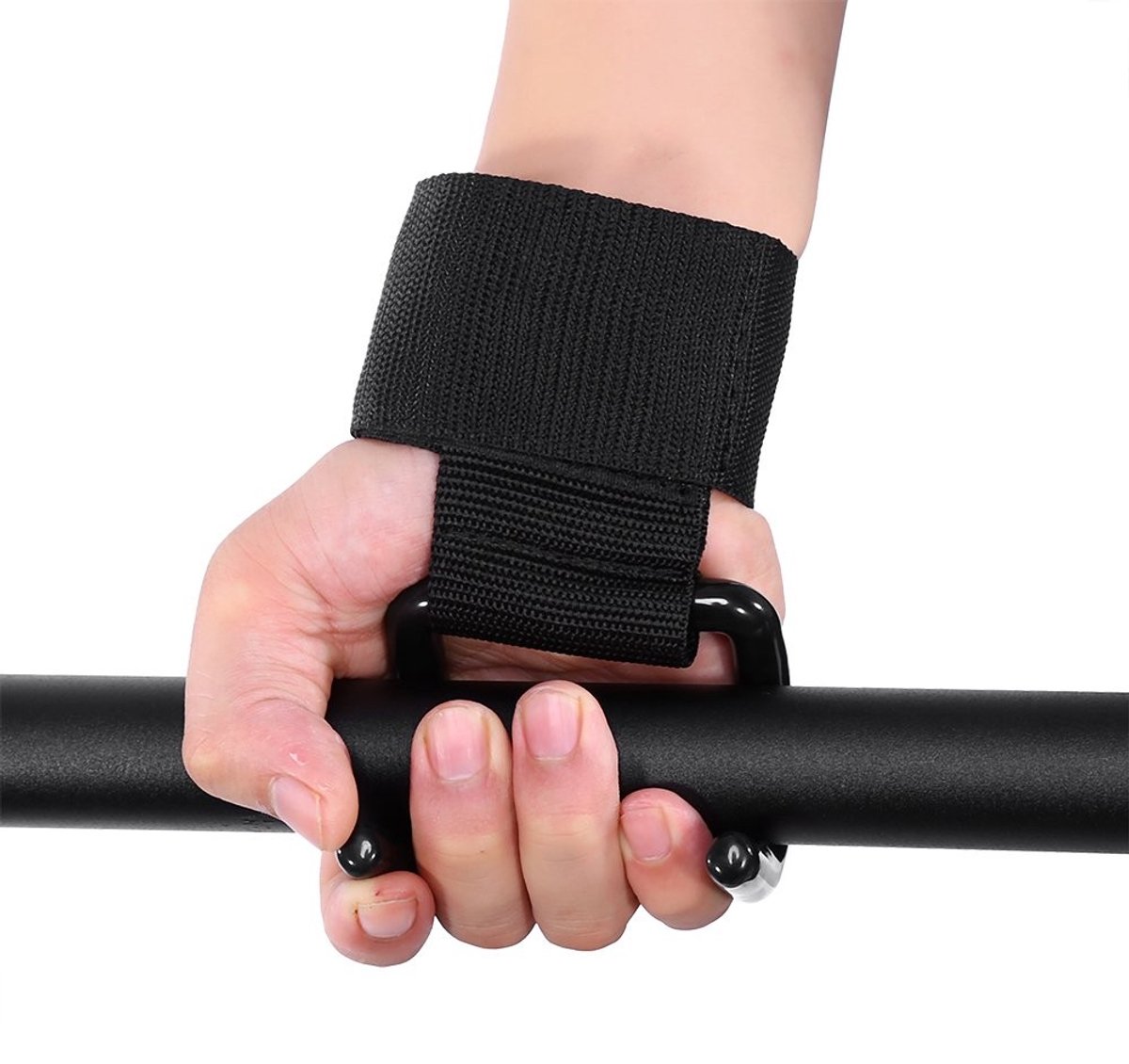 Dailygoods- Gewichthefhaken Verbeterde Grip - Polsband - Duurzaam - Comfortabel - Brede Polssteun - Ideaal voor Training - Gewichthefriem