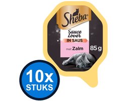 10x Sheba - Sauce Lover Zalm - Kattenvoer Natvoer - 85g
