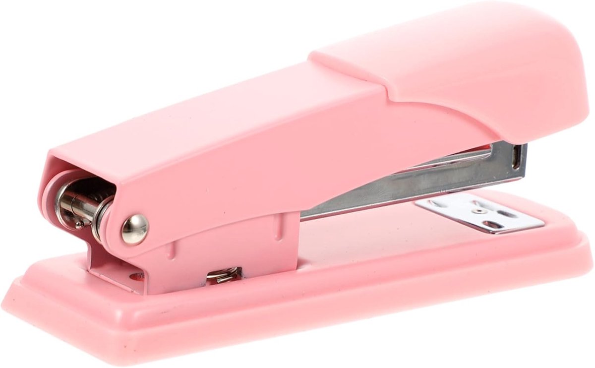 Nietmachine Set - Bureau Accessoires - Papier Werk - Vloeiende Werking - Compact Formaat - Roze