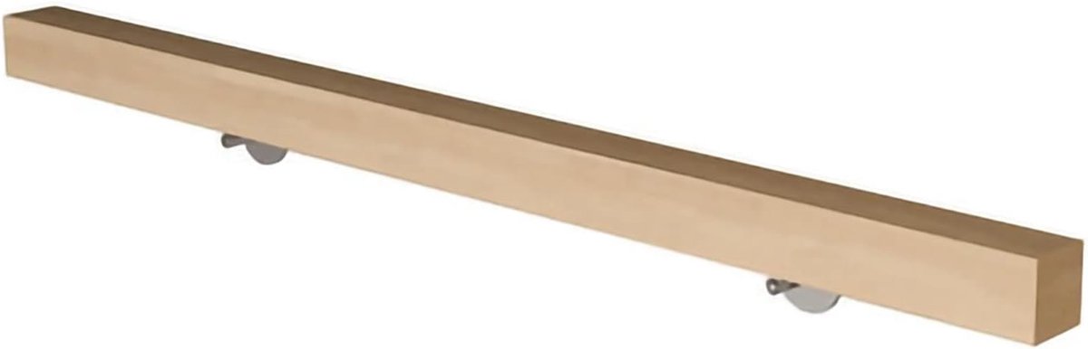 Houten Leuning - Trap Armsteun - Veiligheid Thuis - Massief Hout - 80cm - Natuurlijk